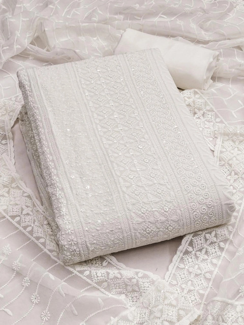 all about you Embroidered Unstitched Dress Material