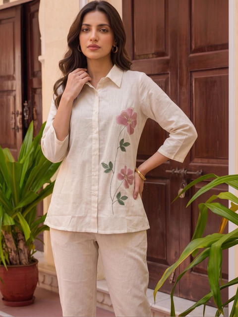 Rangita Cotton Embroidered Shirt with Trousers - Image 5