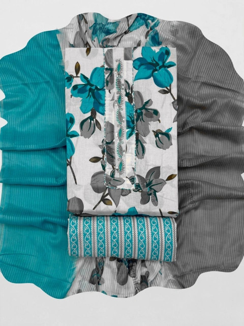 all about you Printed Pure Cotton Unstitched Dress Material