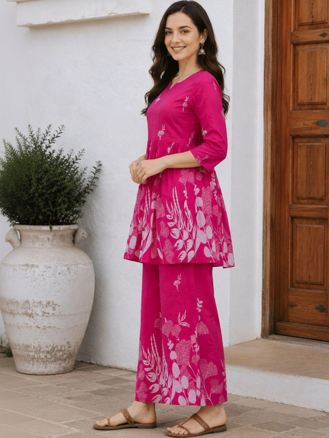 DSK STUDIO Floral Printed Tunic with Palazzos - Image 3
