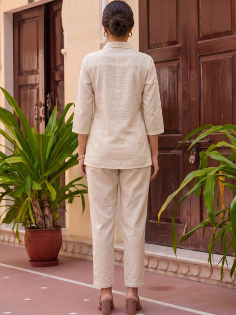 Rangita Cotton Embroidered Shirt with Trousers - Image 3