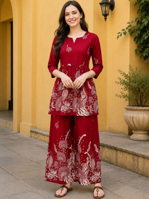DSK STUDIO Printed Tunic with Palazzos