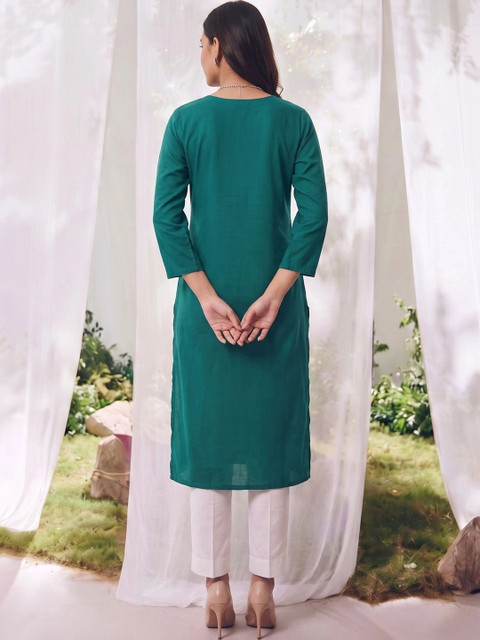 Rangita Women Embroidered Thread Work Kurta - Image 3