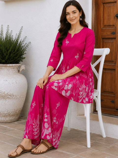 DSK STUDIO Floral Printed Tunic with Palazzos - Image 4