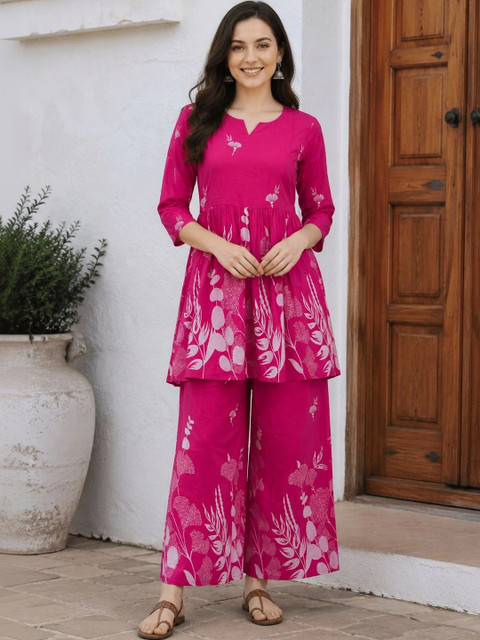 DSK STUDIO Floral Printed Tunic with Palazzos