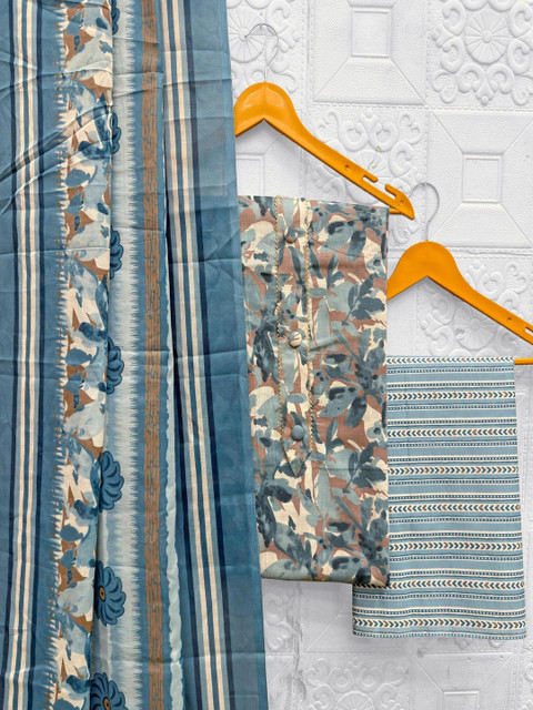 all about you Printed Pure Cotton Unstitched Dress Material - Image 2