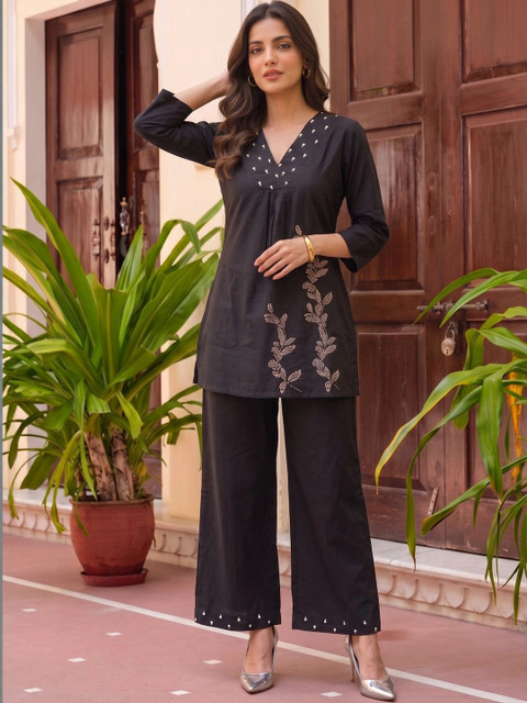 Rangita Cotton Embroidered Tunic with Trousers