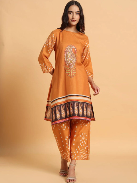 Frolic Rolic Bohemian Printed Tunic with Palazzos