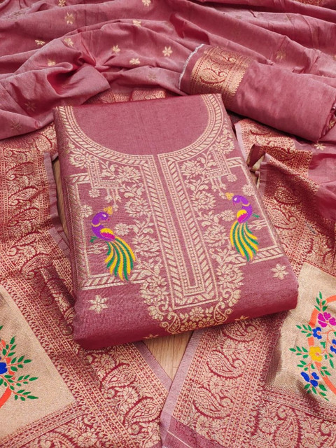 Mitera Pure Cotton Unstitched Dress Material