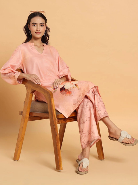 Frolic Rolic Floral Printed Tunic with Palazzos - Image 7