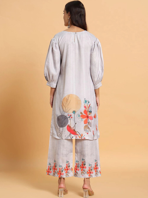 Frolic Rolic Floral Printed Tunic with Palazzos - Image 3