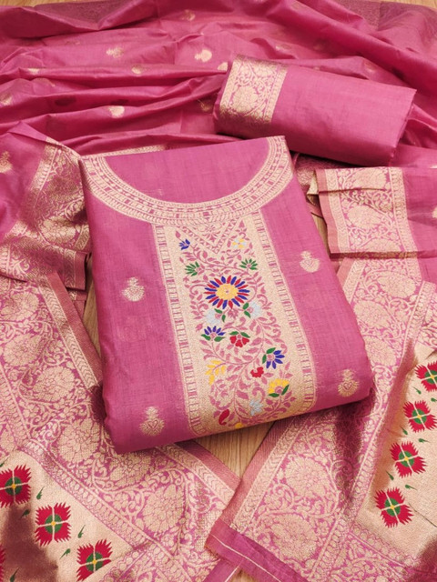 Mitera Pure Cotton Unstitched Dress Material