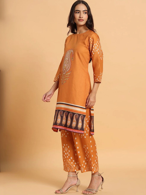 Frolic Rolic Bohemian Printed Tunic with Palazzos - Image 2