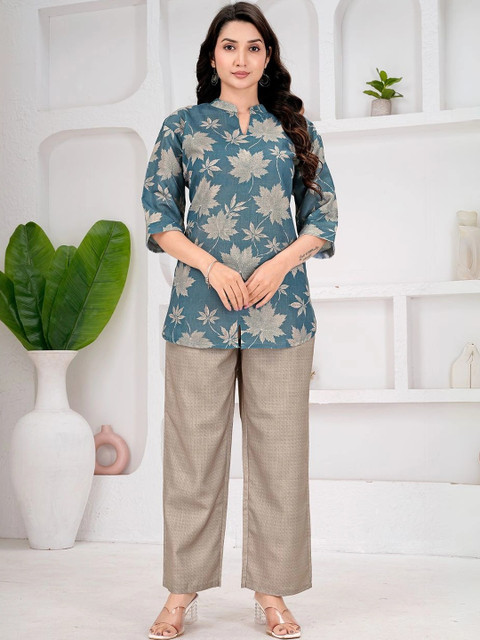 Z&ZENTLY Floral Printed Top with Trousers