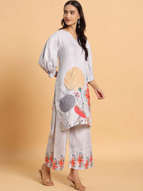 Frolic Rolic Floral Printed Tunic with Palazzos - Image 4