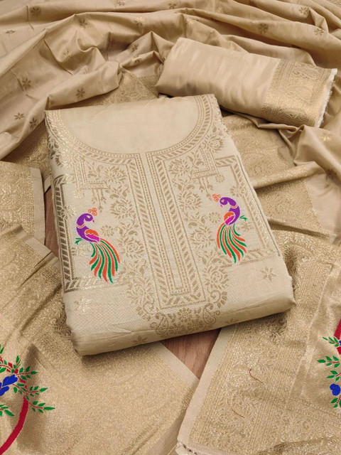 Mitera Pure Cotton Unstitched Dress Material