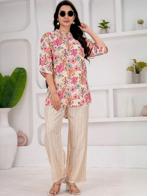 Z&ZENTLY Floral Printed Tunic with Trousers