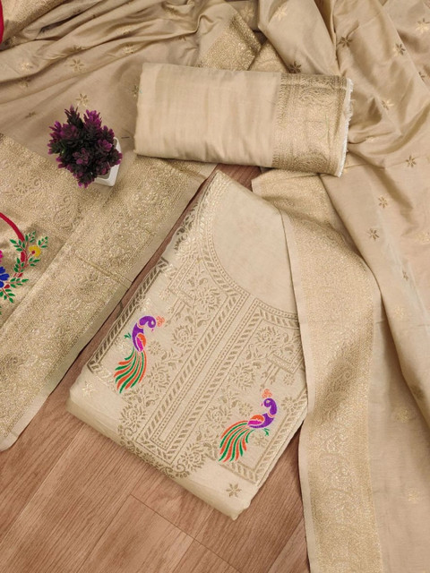 Mitera Pure Cotton Unstitched Dress Material - Image 2