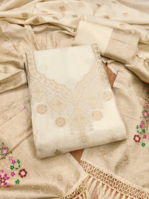 Mitera Pure Silk Unstitched Dress Material