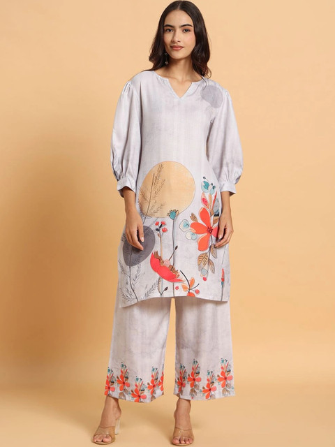 Frolic Rolic Floral Printed Tunic with Palazzos