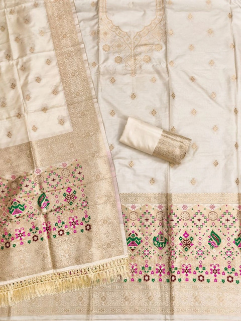 Mitera Pure Silk Unstitched Dress Material - Image 3