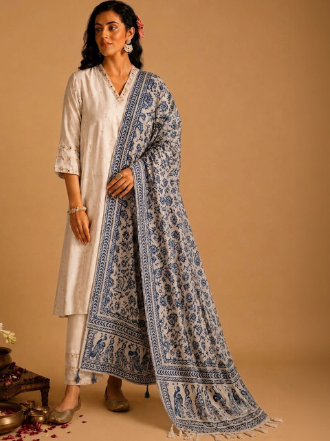 Azira Pack of 2 Ethnic Motifs Printed Block Print Dupatta - Image 2