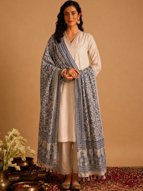 Azira Pack of 2 Ethnic Motifs Printed Block Print Dupatta - Image 6