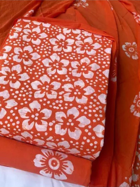 Keshar Printed Pure Cotton Unstitched Dress Material