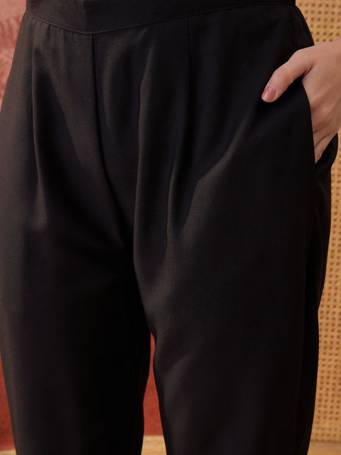 Sangria Embroidered Shirt with Trousers - Image 3