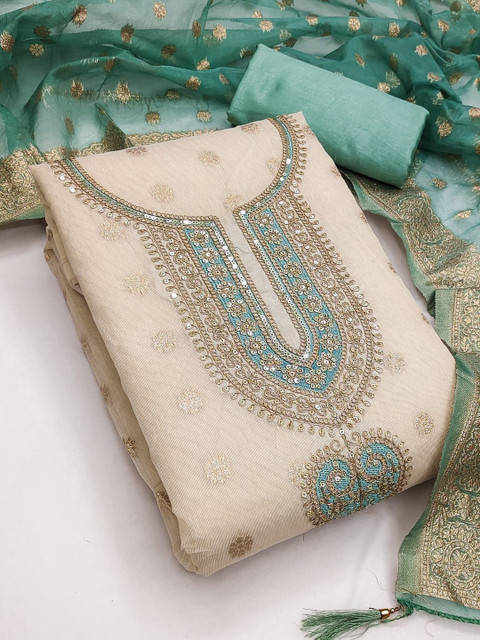 Ashiya Fab Embroidered Unstitched Dress Material - Image 2