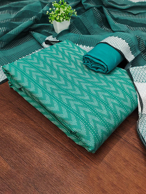 Dhaaga Ghar Printed Pure Cotton Unstitched Dress Material - Image 2