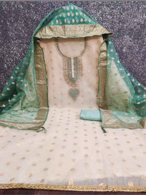 Ashiya Fab Embroidered Unstitched Dress Material - Image 3