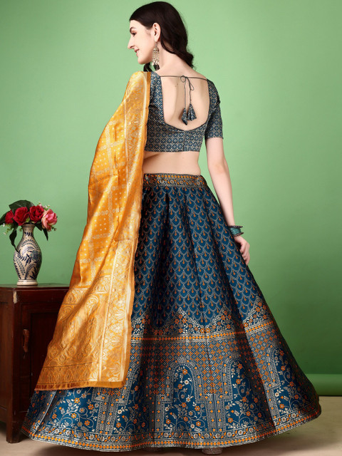 JIVUBA Semi-Stitched Lehenga & Blouse With Dupatta - Image 2