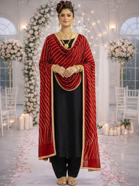 HERE&NOW Printed Bandhani Dupatta
