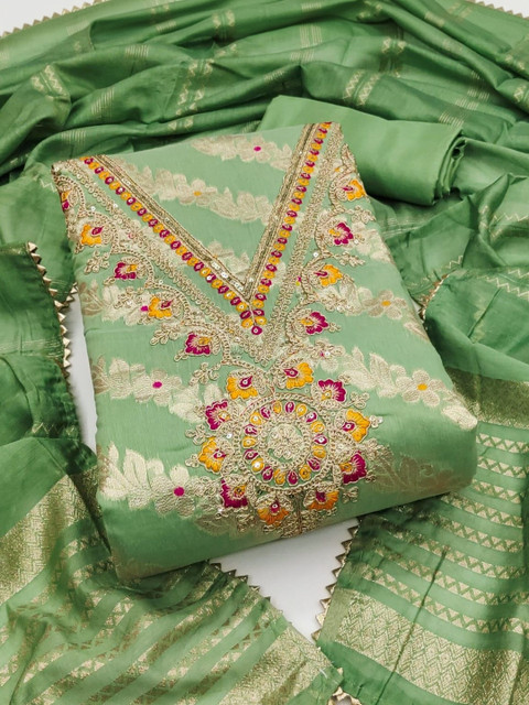 Dhaaga Ghar Embroidered Unstitched Dress Material