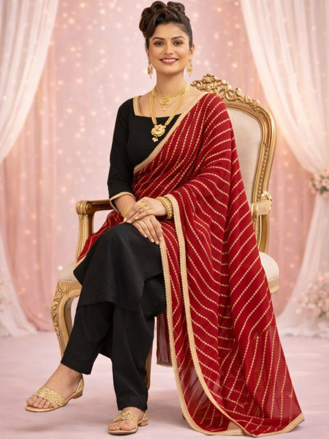 HERE&NOW Printed Bandhani Dupatta - Image 3