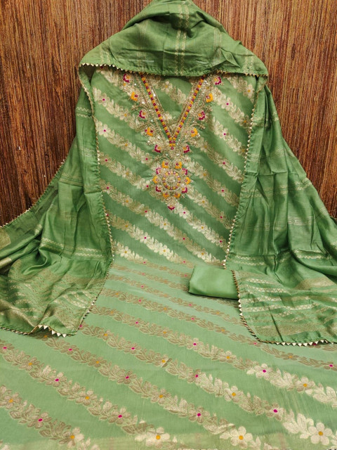 Dhaaga Ghar Embroidered Unstitched Dress Material - Image 3