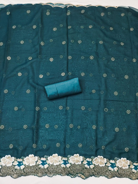 HMP Fashion Embroidered Unstitched Dress Material