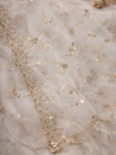 SAHINA DUPATTA Embroidered Organza Blend Dupatta with Sequinned - Image 4