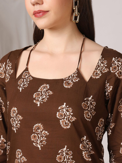 KALAMIR Floral Print Cotton Top - Image 4