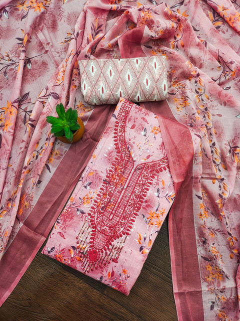 Dhaaga Ghar Printed Pure Cotton Unstitched Dress Material