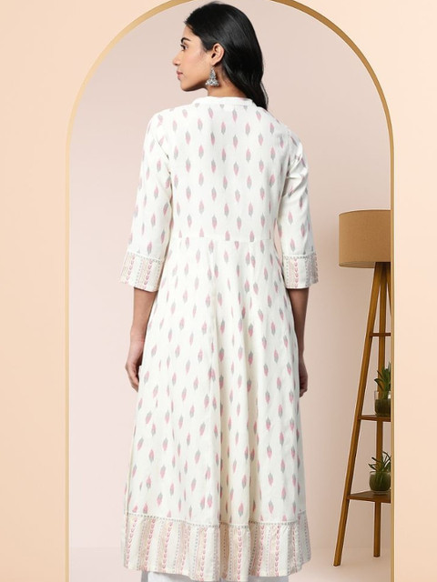 HERE&NOW Women Abstract Printed Anarkali Kurta - Image 4