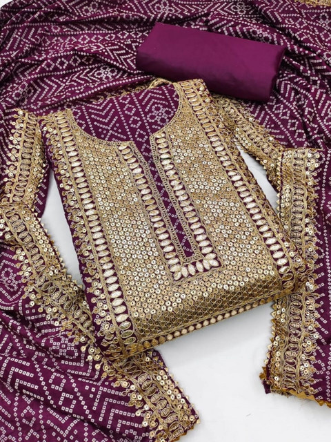 Dhaaga Ghar Embroidered Unstitched Dress Material