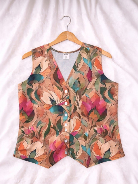 Klotden Floral Print Cotton Blend Top - Image 7