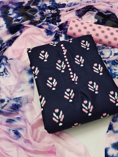 Dhaaga Ghar Printed Pure Cotton Unstitched Dress Material