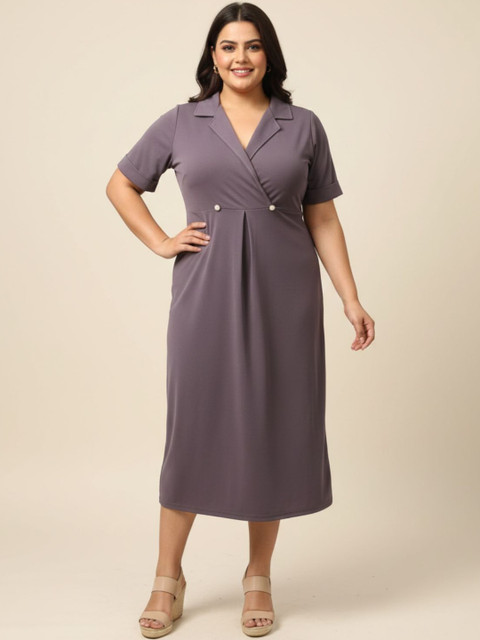 plusS Sheath Midi Dress