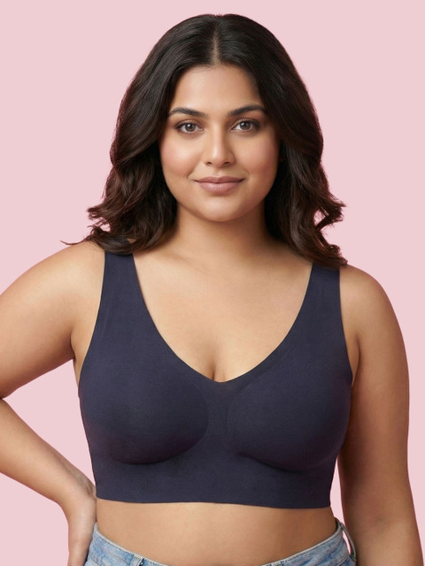 Invisi-Soft Cotton Non-Padded Full Coverage Plus-Size Bonded Bra with Hidden Concealer