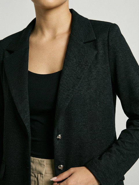 Phosphorus Notched Lapel Collar Relaxed Fit Single-Breasted Smart casual Blazer - Image 4