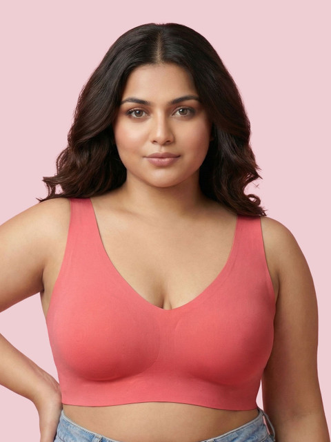 Invisi-Soft Cotton Non-Padded Full Coverage Plus-Size Bonded Bra with Hidden Concealer