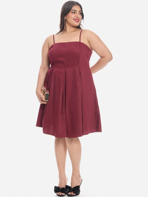 Virgio Women Fit & Flare Mini Plus Size Dress